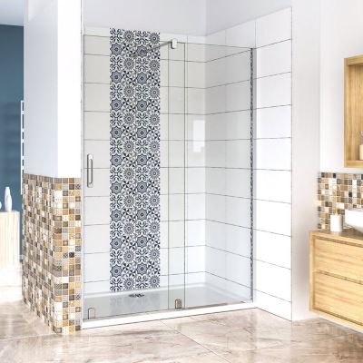 Aica Porte De Douche Coulissante 140x190cm En 8mm Verre Anticalcaire Installation En Niche