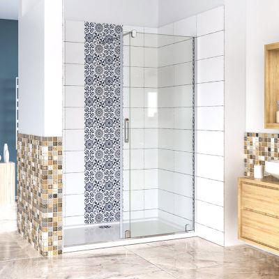 Aica Porte De Douche Coulissante 140x190cm En 8mm Verre Anticalcaire Installation En Niche