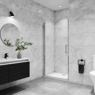 Aica porte de douche pivotante 70x180cm porte de douche style mininalisme en verre anticalcaire en niche