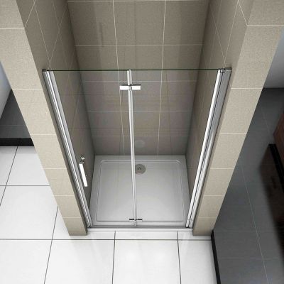 Aica Porte De Douche Pivotante Et Pliante 70cm Verre Trempé Anticalcaire Hauteur 185cm