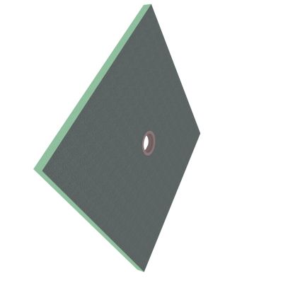 AICA Receveur à carreler en polystyrène - 80 x 80 x 4 cm - recoupable sur mesure