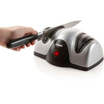 Aiguiseur de couteaux électrique DOMO DO9204KS 40 W compact Gris Noir ABS