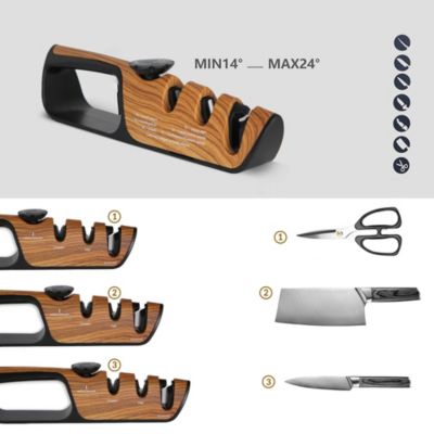 Aiguiseur FISHTEC Wood 3 en 1 couteaux