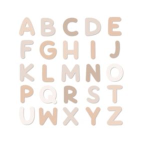 Aimants lettres de l'alphabet marron