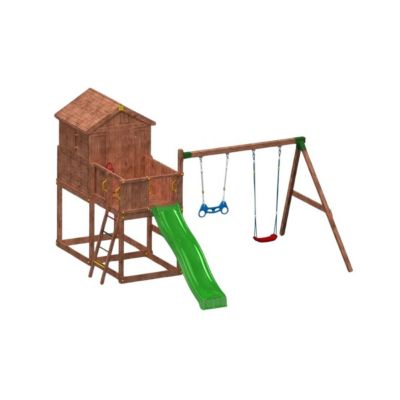 Aire de jeu FUNGOO MyHOUSE MOVE avec balançoire double