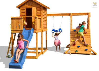 Aire de jeu FUNGOO MyHOUSE SPIDER avec filet à grimper