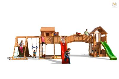 Aire de jeu FUNGOO SPIDER LAND avec pont et rampes d'escalade