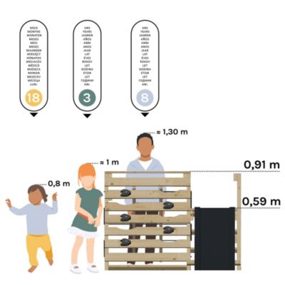 Aire de jeux avec toboggan Hercule pour enfants Soulet