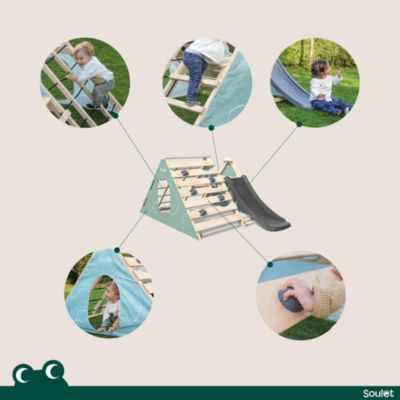 Aire de jeux avec toboggan Hercule pour enfants Soulet