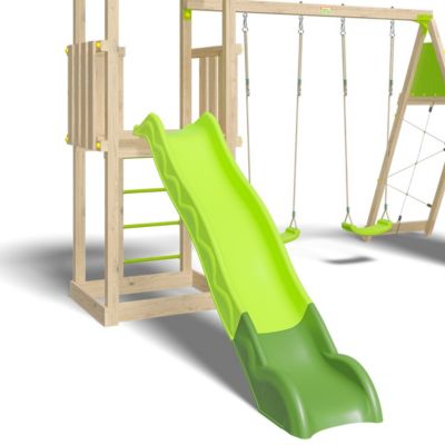 Aire de jeux bois 2,20 m OLYMPIA XPERIENCE VERT- 9 enfants