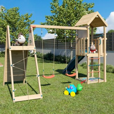 Aire de jeux bois 2,20 m OLYMPIA XPLORER 2 - 9 enfants