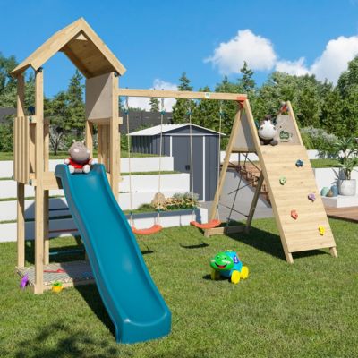 Aire de jeux bois 2,20 m OLYMPIA XPLORER 2 - 9 enfants