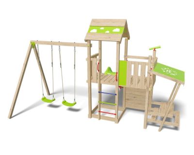 Aire de jeux bois 2,20 m ZESTY XPRESSION - 12 enfants