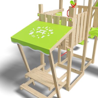 Aire de jeux bois 2,20 m ZESTY XPRESSION - 12 enfants