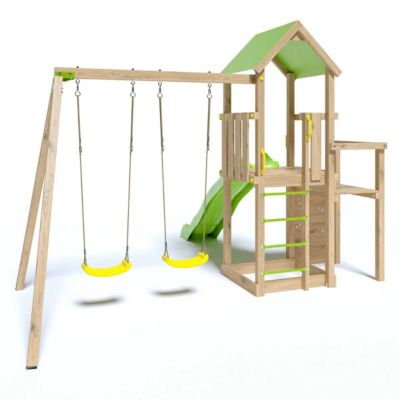 Aire de jeux en bois ULTRA XPERIENCE TRIGANO - 8 enfants