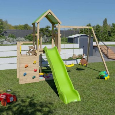 Aire de jeux en bois ULTRA XPERIENCE TRIGANO - 8 enfants