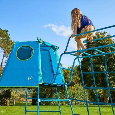 TP Growable Adventurer Cadre d'escalade en métal avec Toboggan et auvent, Hauteur réglable pour Enfants de 18 Mois à 3 Ans et Plus, Structure de Jeu extérieure Durable, Tapis de Jeu imaginatif