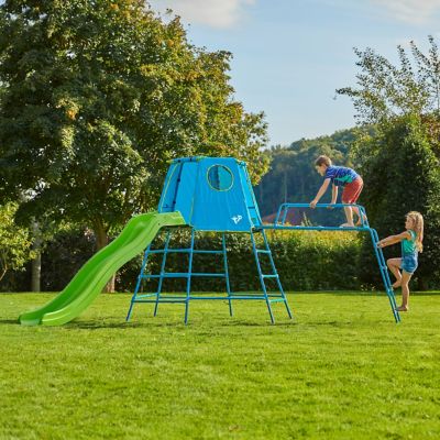Aire de jeux en métal TP Toys Explorer tour, glissière et pont de singe