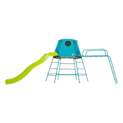Aire de jeux en métal TP Toys Explorer tour, glissière et pont de singe