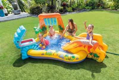 Aire de jeux piscine gonflable pour enfants Intex Dinosaure