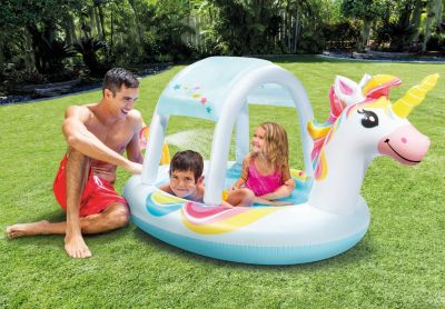 Aire de jeux piscine gonflable pour enfants Intex Licorne