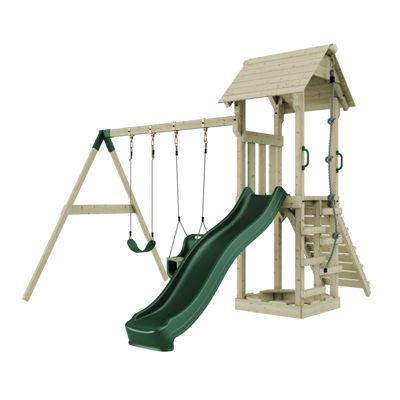 Aire de jeux PolarPlay Vimmerby Aire de jeux portique bois avec toboggan & échelle d'escalade