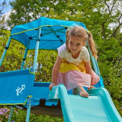 Aire de jeux évolutive AVENTURIER en métal  bleu