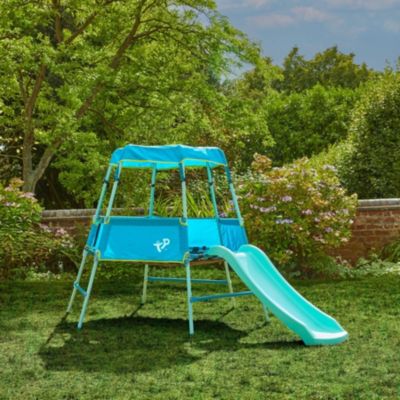 Aire de jeux évolutive AVENTURIER en métal  bleu