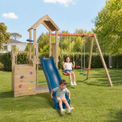 Aire de jeux Xchange Player bois poutre métal