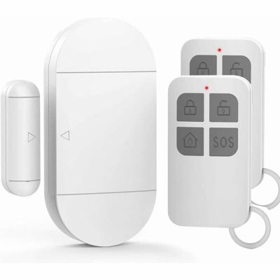 Alarme de porte avec sirène puissante de 130 dB, alarme magnétique sans fil pour porte et fenêtre pour la maison et le bureau