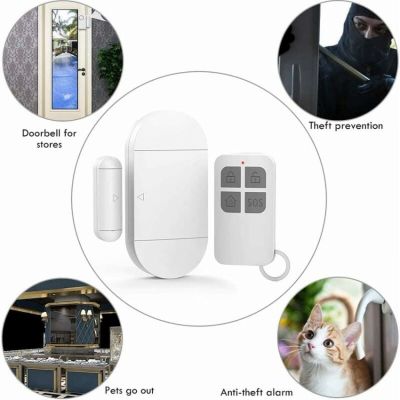 Alarme de porte avec sirène puissante de 130 dB, alarme magnétique sans fil pour porte et fenêtre pour la maison et le bureau