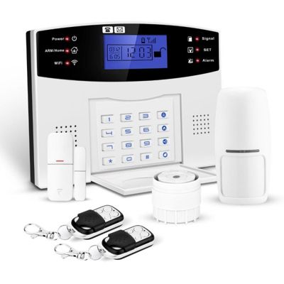 Alarme maison sans fil gsm 4G et 3 caméras wifi kit ip3