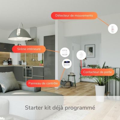 Alarme maison sans fil gsm 4G et 3 caméras wifi kit ip3