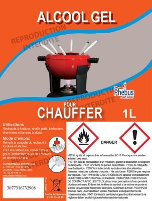 Alcool gélifié pour chauffer Phebus 1L