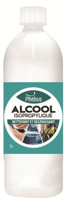 Alcool isopropylique nettoyant dégraissant multi-usage 1 L Phebus