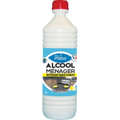 Alcool ménager nettoyant multi-usages Phebus parfum citron 1L