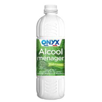Alcool ménager pour métal, bois, tissus, vitres parfum pomme Onyx bricolage 1L