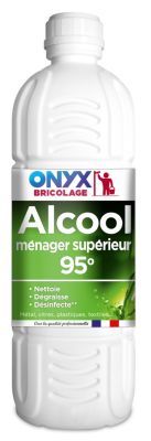 Alcool ménager, nettoyant multi-usages, supérieur 95°