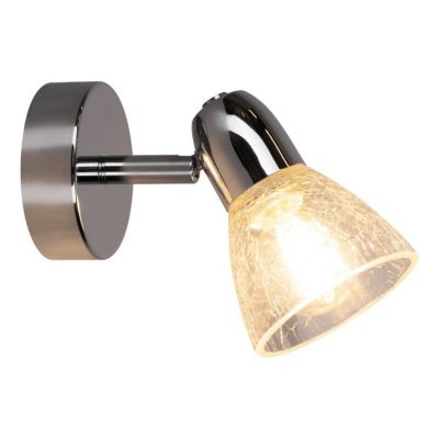 Alga Applique 1xE14 Max.40W Métal Chromé/Verre Transparent