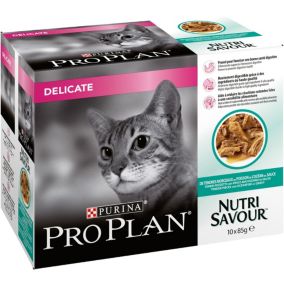 Aliment pour chat délicat Pro Plan Delicat en sauce poisson océan 10 x 85g