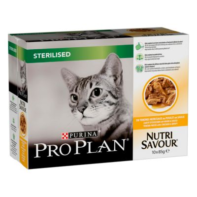 Aliment Pour Chat Sterilise Pro Plan Poulet 10 X 85g Castorama