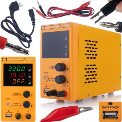 Alimentation de Laboratoire AmpPulse RAPEP-3210 - 32V 10A, Haute Précision, Écran LCD, USB QC, Sécurité ROSFIX