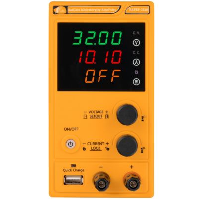Alimentation de Laboratoire AmpPulse RAPEP-3210 - 32V 10A, Haute Précision, Écran LCD, USB QC, Sécurité ROSFIX