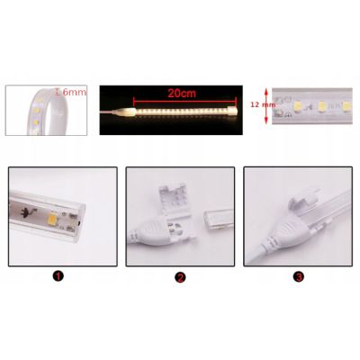 Alimentation LED 230V avec Redresseur - Stabilisateur Intégré, 8A, Câble 33 cm, Pour Ruban COB SMD2835