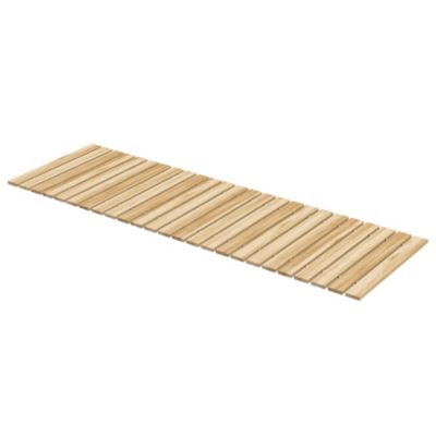 Allée chemin de jardin enroulable en lattes de bois dim. 120L x 38l cm sapin pré-huilé