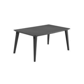 ALLIBERT JARDIN Table Lima 160 6 personnes - Design contemporain - Graphite