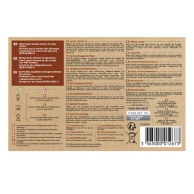 Allume-feu cubes pour barbecue et cheminée, 64 cubes allumage rapide Starwax