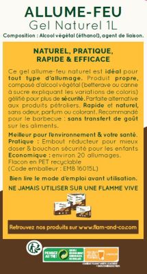 Allume feu gel Flam & Co à la betterave à sucre