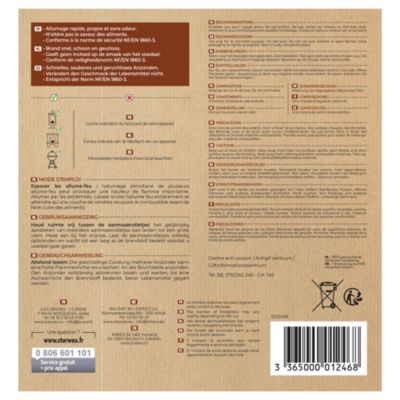 Allume-feu rouleaux pour barbecue et cheminée, 50 pièces allumage rapide Starwax