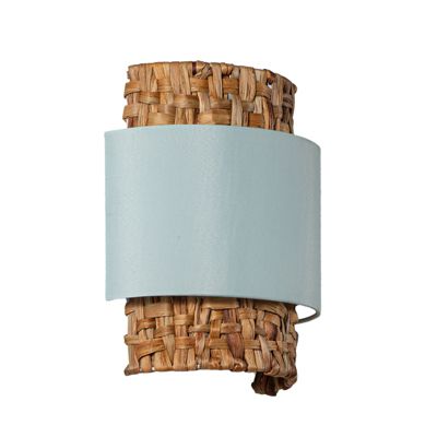 ALPINALUZ Applique avec abat-jour en rotin combiné avec du textile E27 .vert